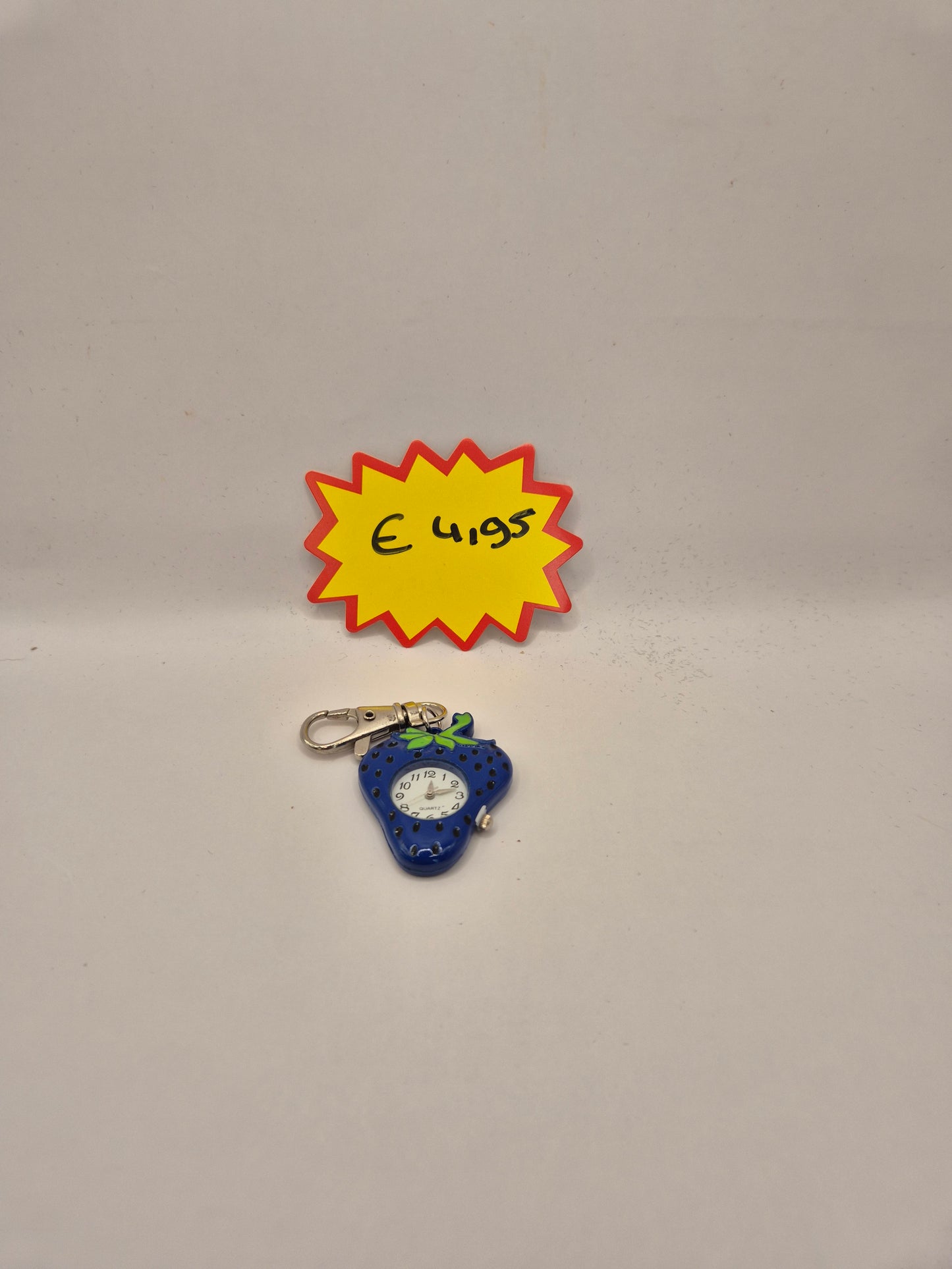 sleutelhanger aarbei klok