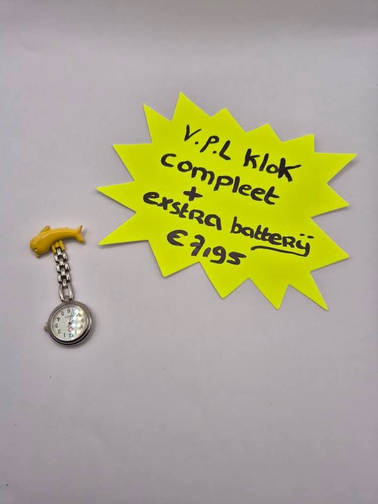 v.p.l.klokje compleet dolfijn geel