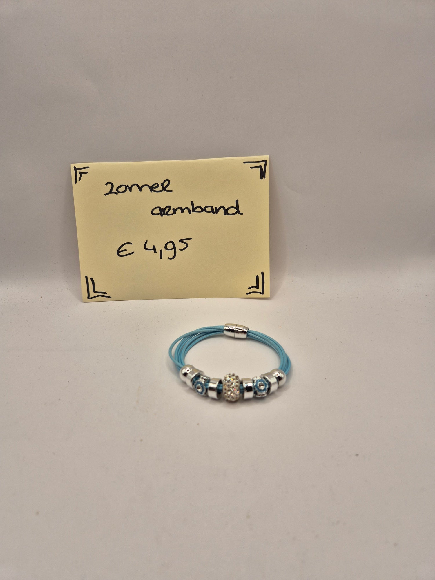 zomerse kleuren armband met magneten sluiting