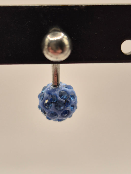 navelpiercing blauw