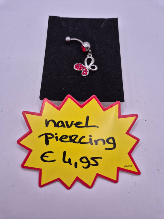navelpiercing vlinder
