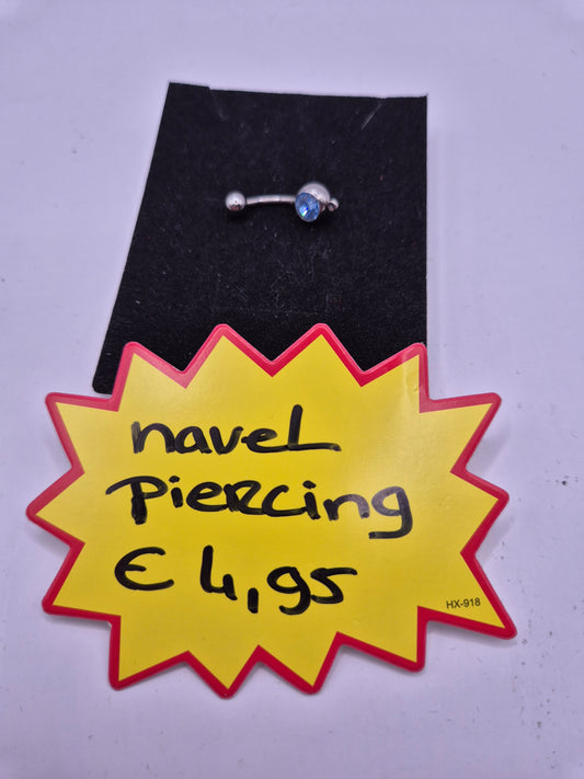navelpiercing blauw