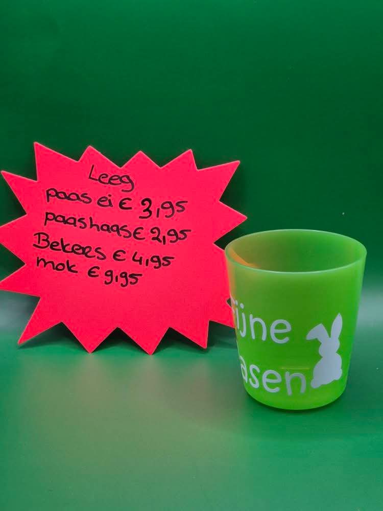 paas beker leeg